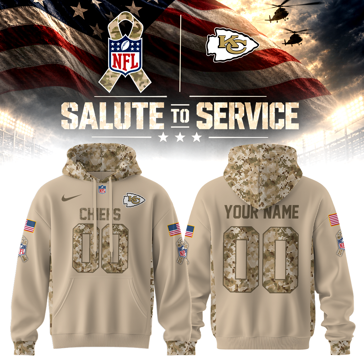 Football x Salute to Service Hoodie – All Teams Edition