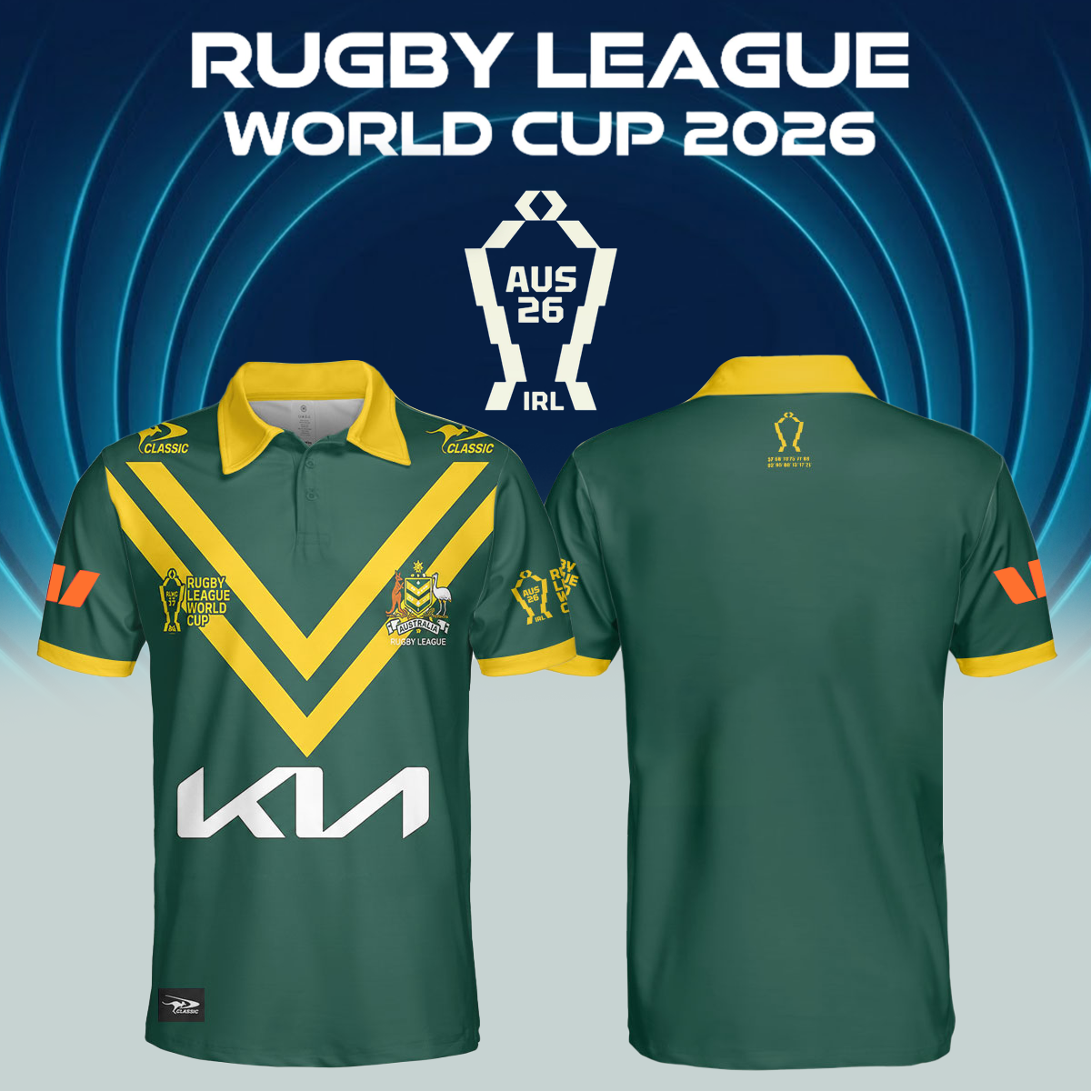 Australian Kangaroos Rugby League World Cup 2026 PoLo
