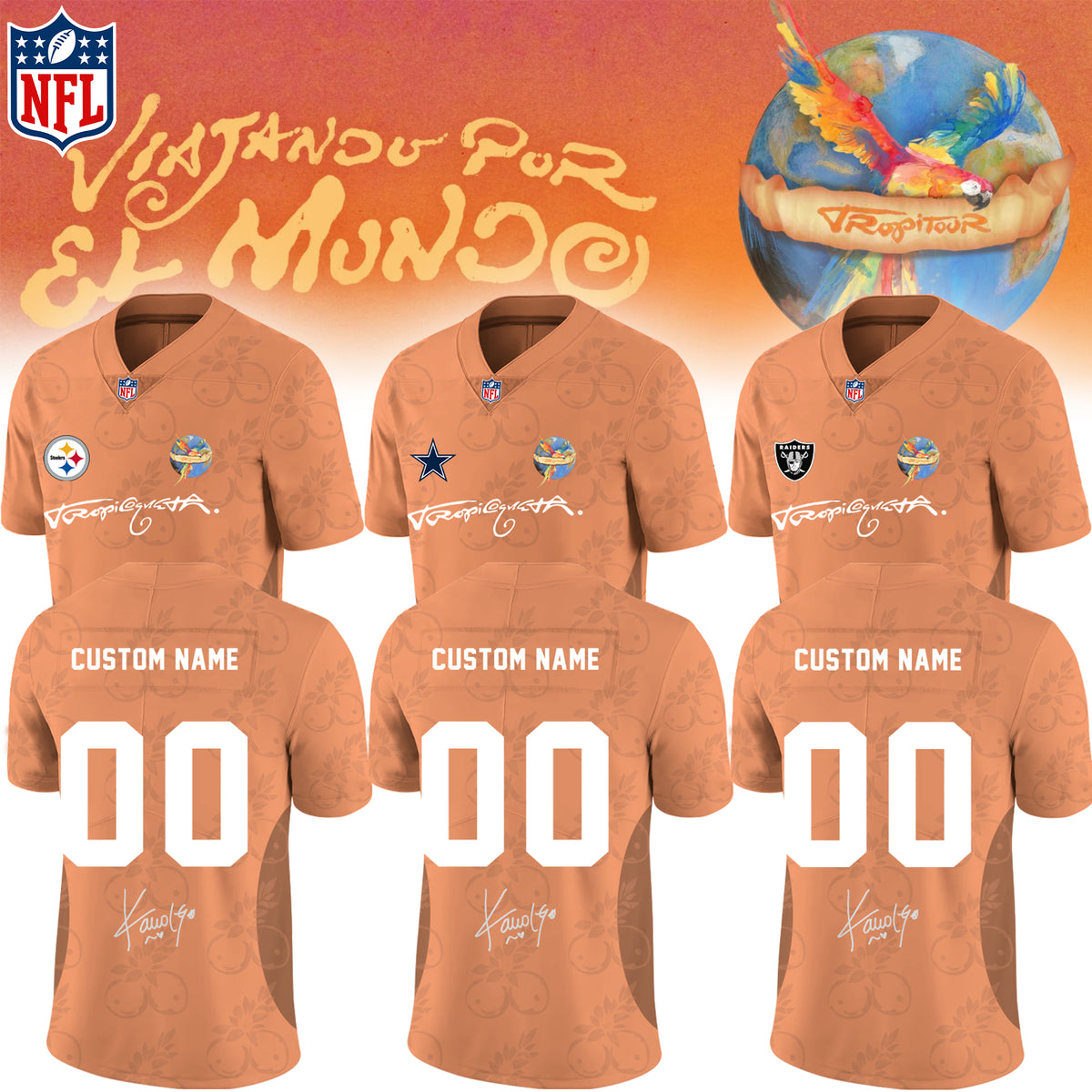 ___Football US Full Team x Karol G – Nos Vamos de Tour. Limited Edition Signature Jersey. Custom name