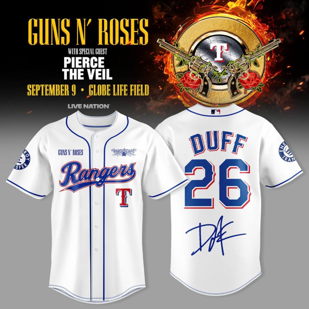 Guns N’ Roses World Tour 2026 Limited Edition Signature Baseball Jersey