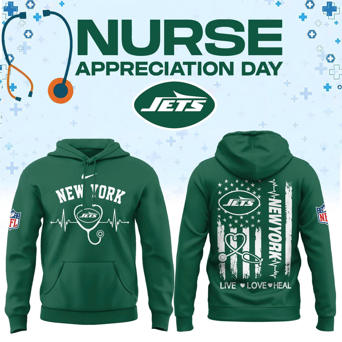 All Team Football US x Nurse Appreciation Day 2026 Hoodie