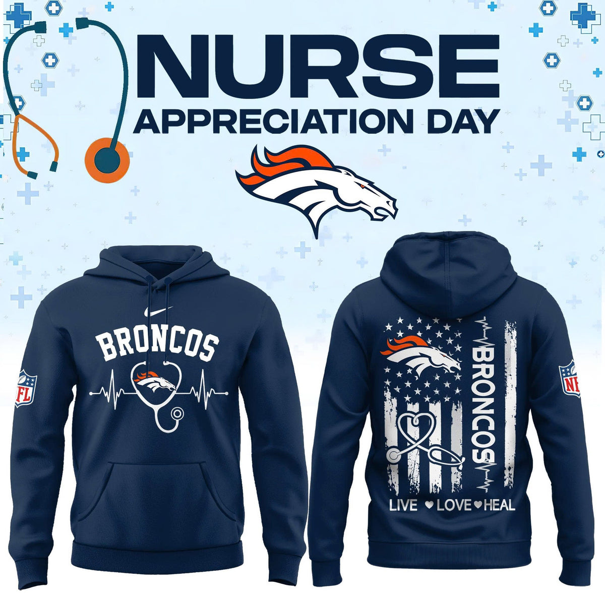 All Team Football US x Nurse Appreciation Day 2026 Hoodie