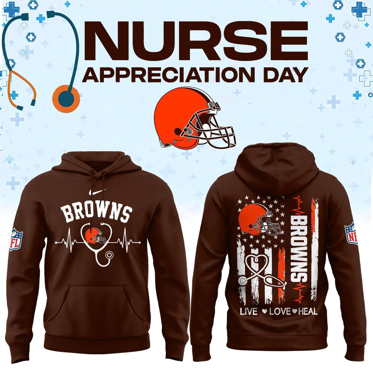 All Team Football US x Nurse Appreciation Day 2026 Hoodie