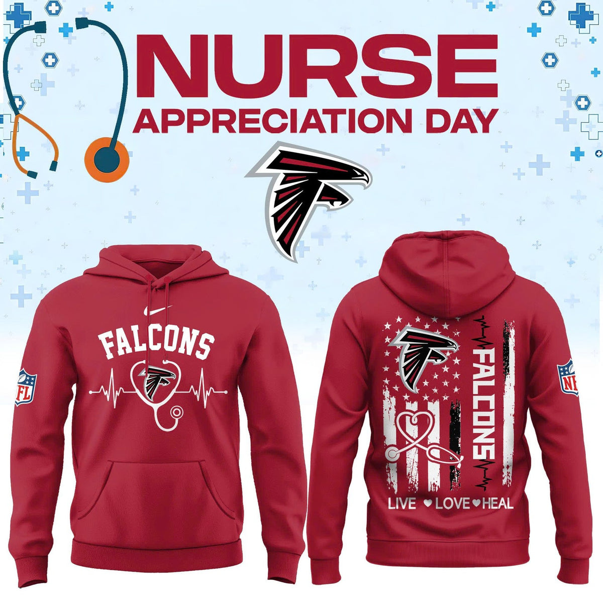 All Team Football US x Nurse Appreciation Day 2026 Hoodie