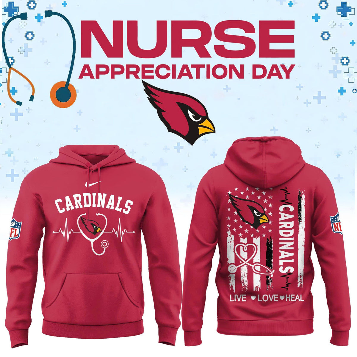 All Team Football US x Nurse Appreciation Day 2026 Hoodie