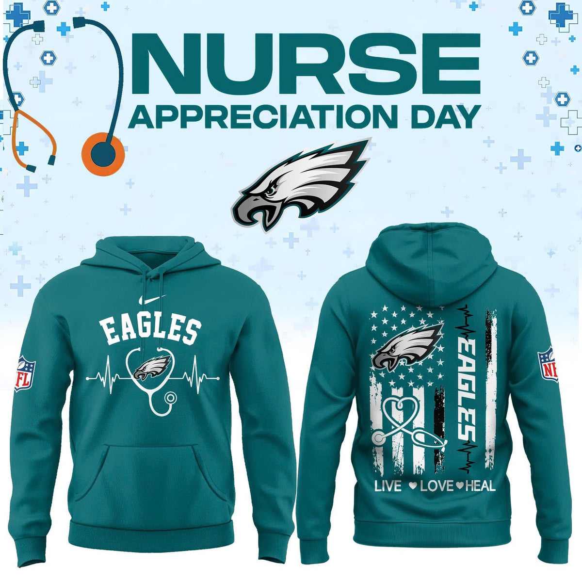 All Team Football US x Nurse Appreciation Day 2026 Hoodie