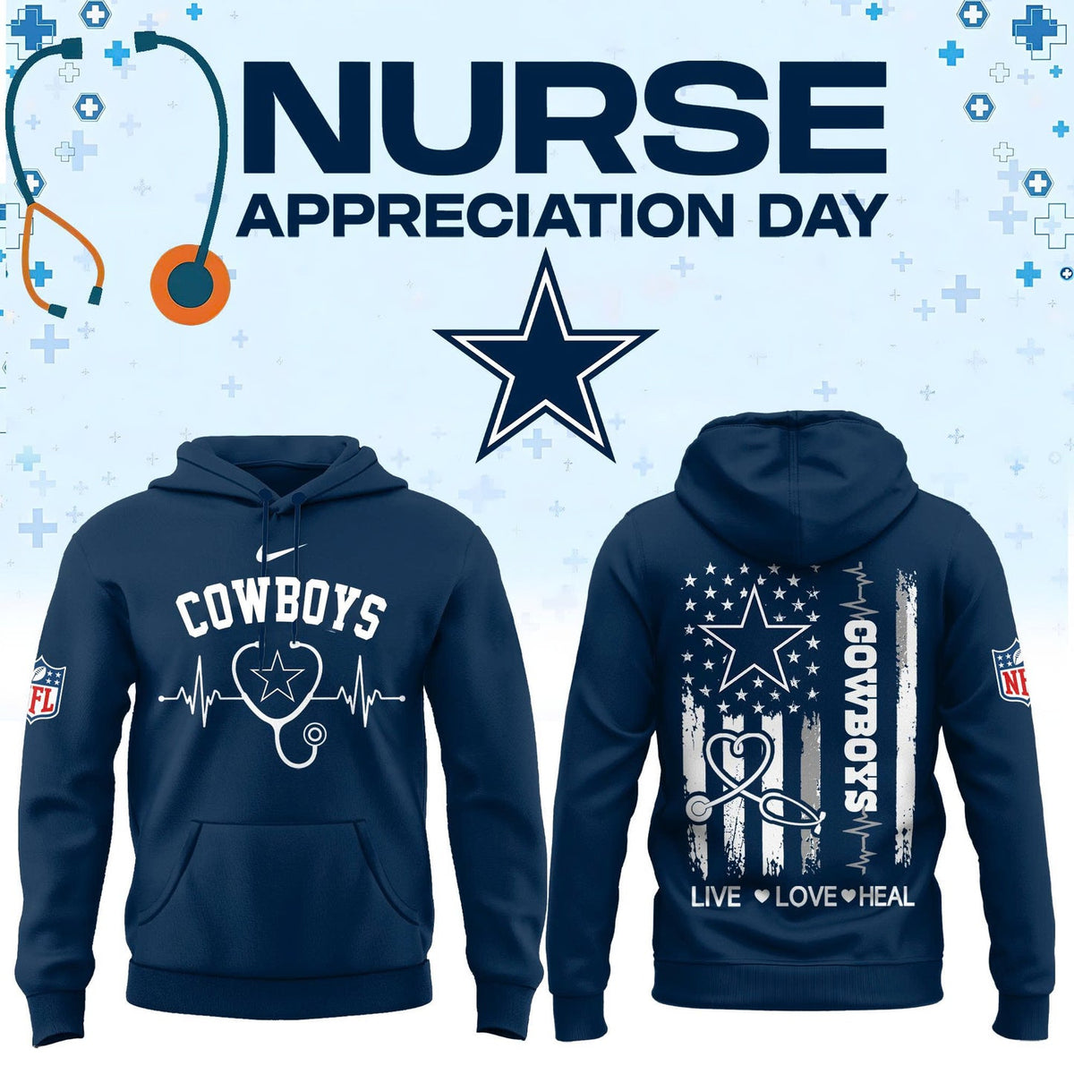 All Team Football US x Nurse Appreciation Day 2026 Hoodie