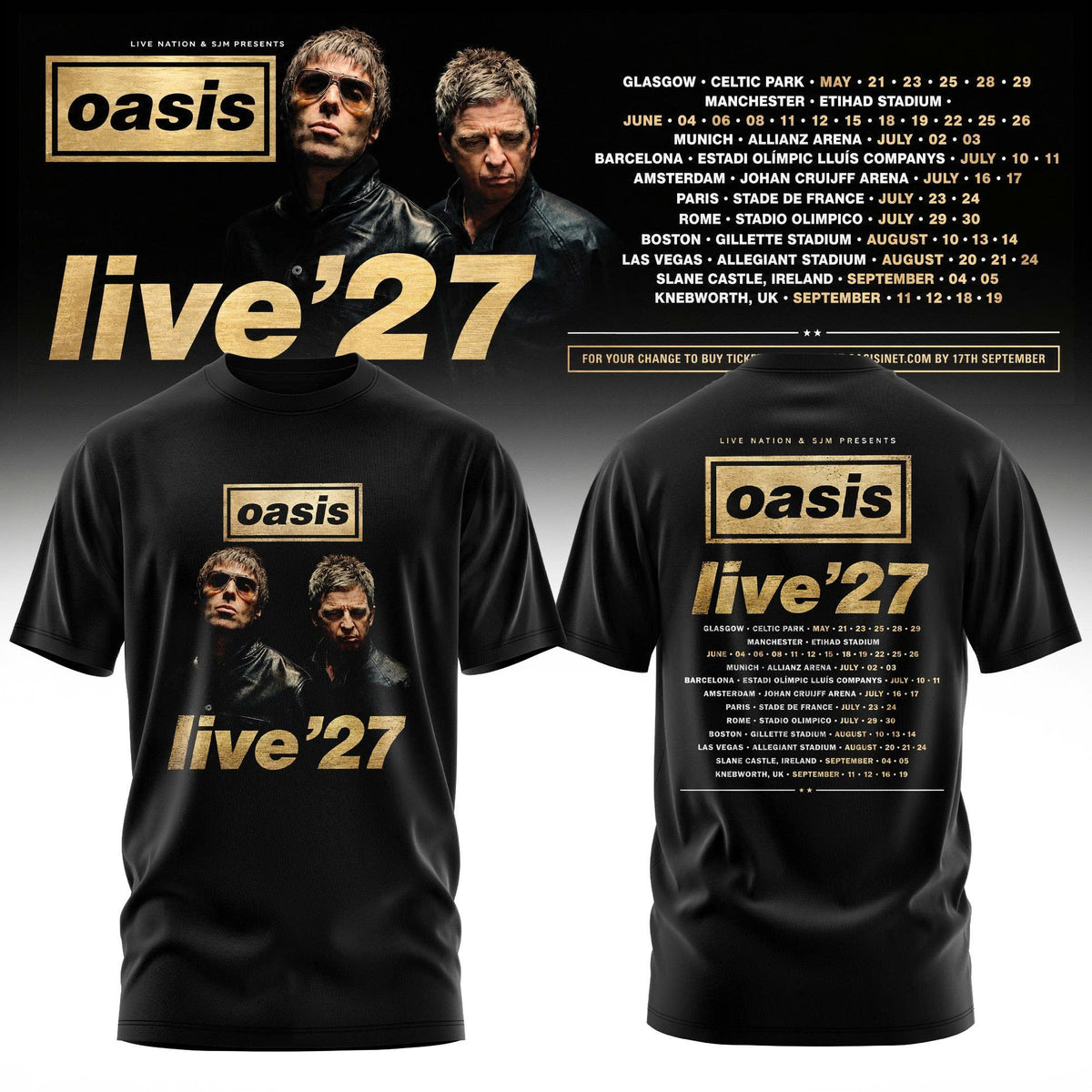 Oasis – Live ‘27 Limited T-Shirt