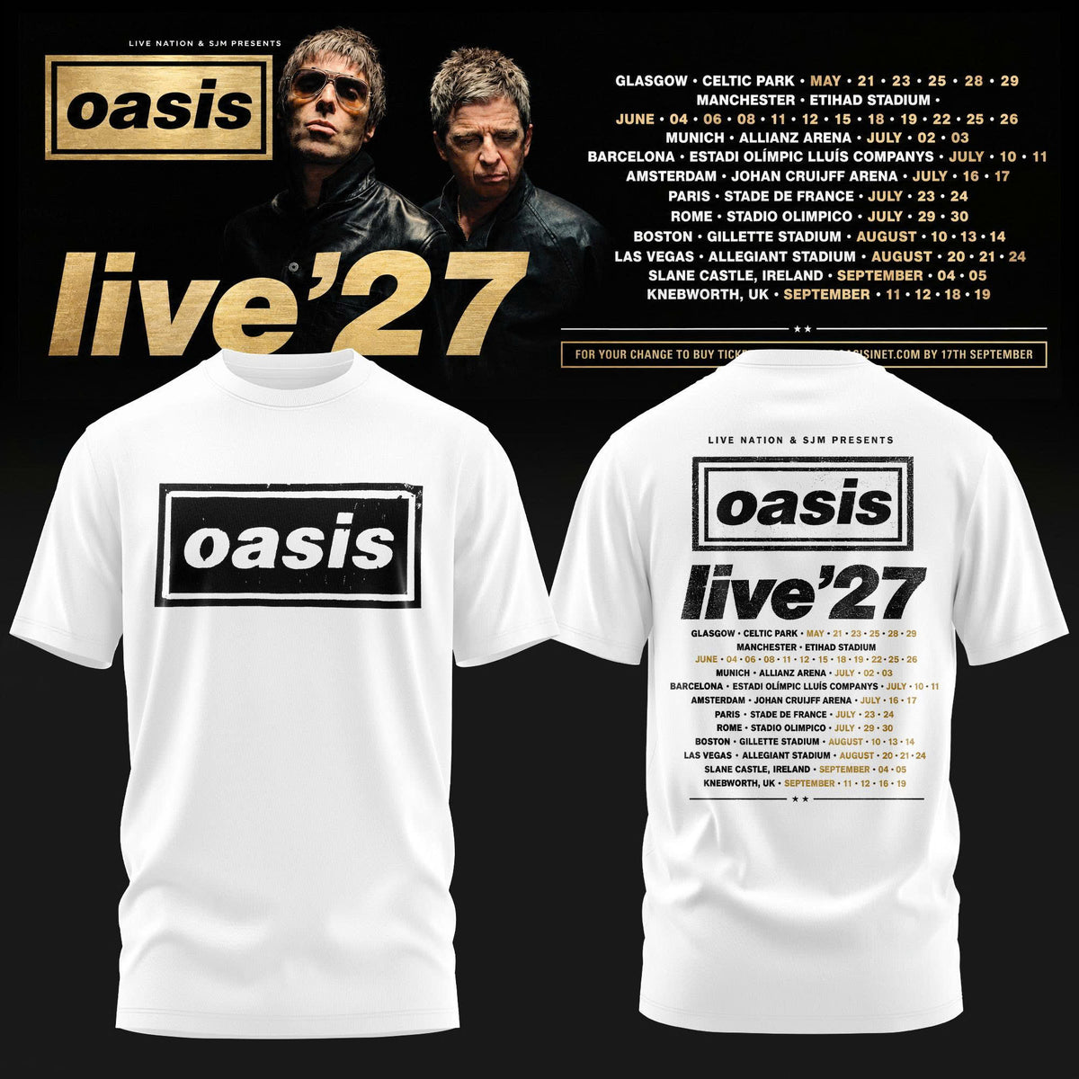 Oasis – Live ‘27 Limited T-Shirt