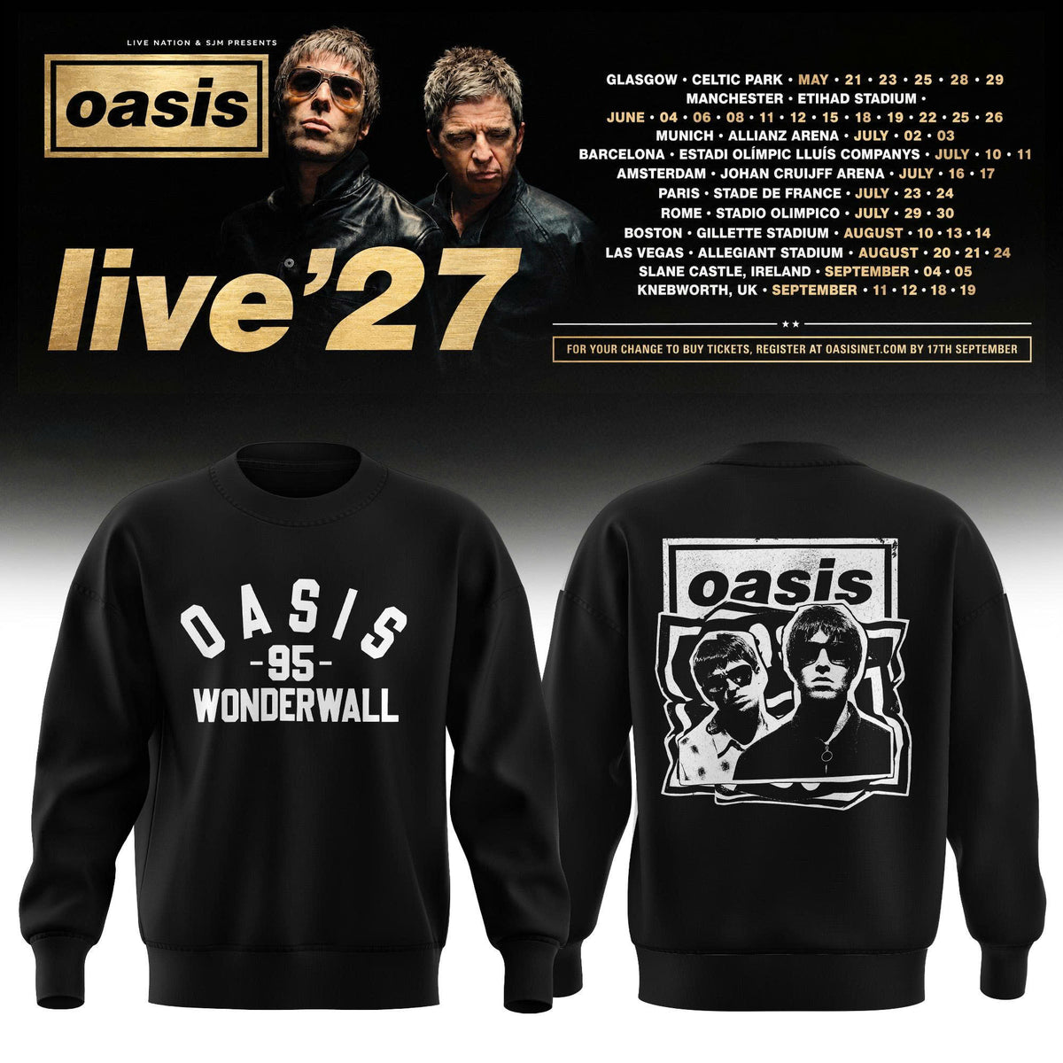 Oasis – Live ‘27 Limited Sweatshirt