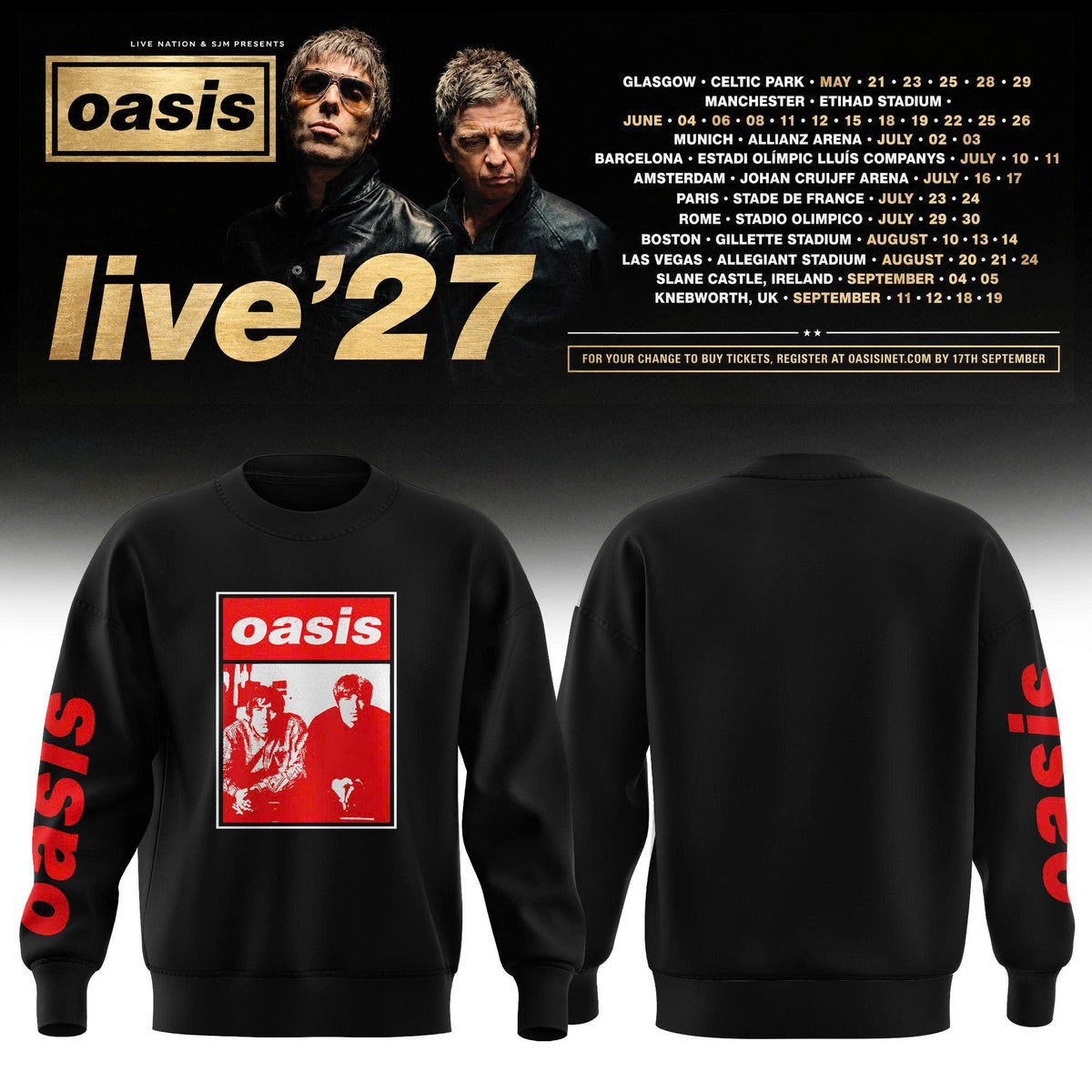 Oasis – Live ‘27 Limited Sweatshirt
