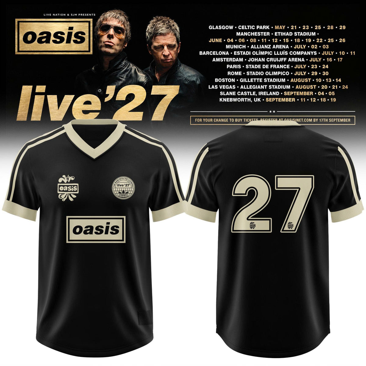 Oasis – Live ‘27 Exclusive Football Jersey