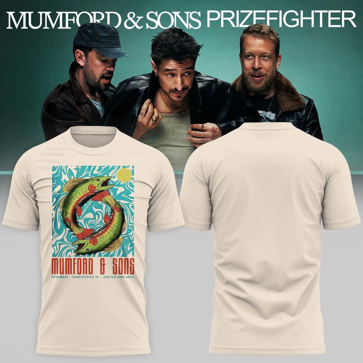 Mumford & Sons "Prizefighter Fish" Tour Tee
