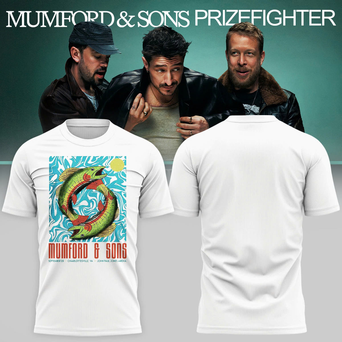 Mumford & Sons "Prizefighter Fish" Tour Tee