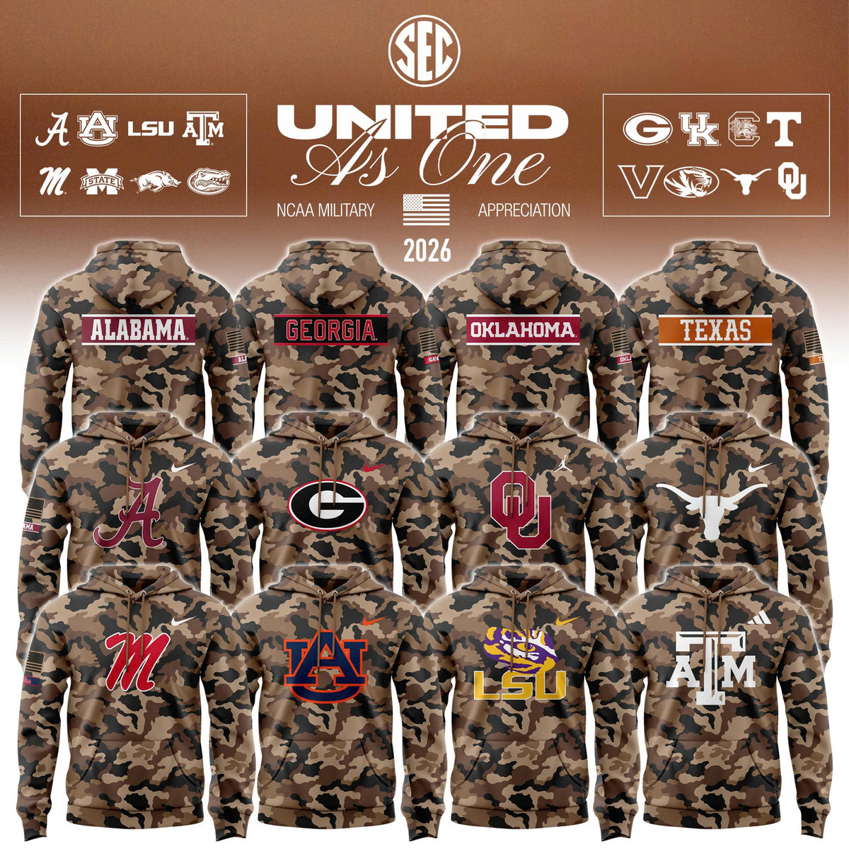 .SEC 2026 Military Appreciation Limited Edition Hoodie