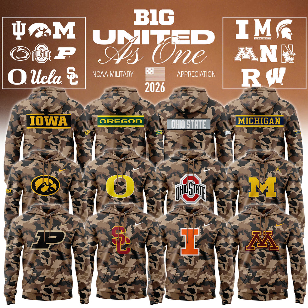 .Big Ten 2026 Military Appreciation Limited Edition Hoodie