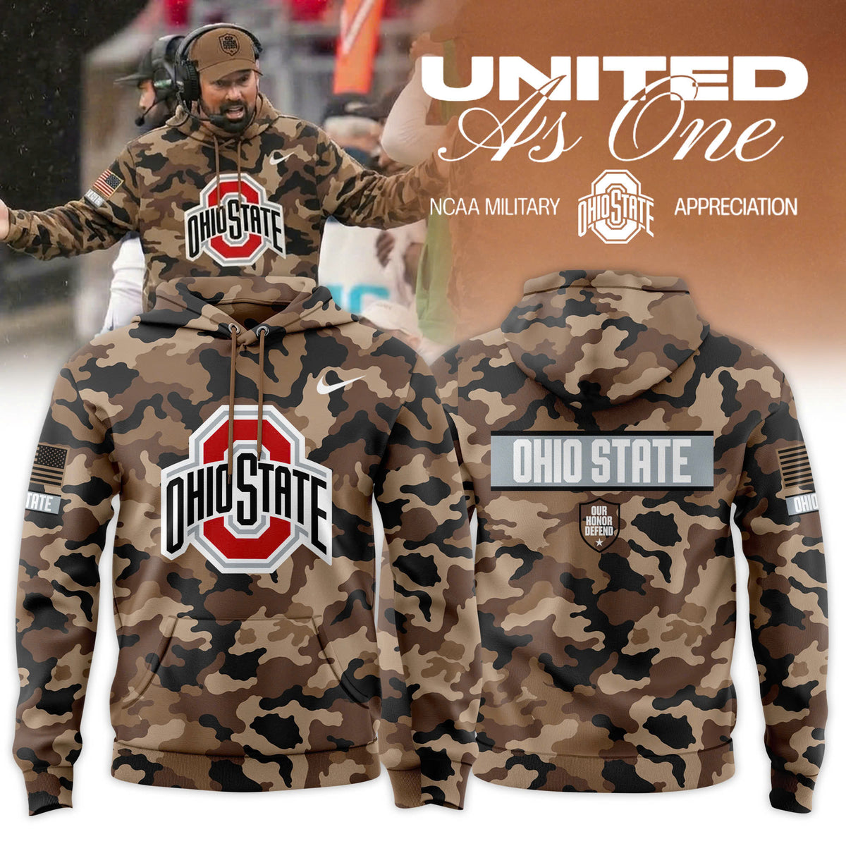 .Big Ten 2026 Military Appreciation Limited Edition Hoodie