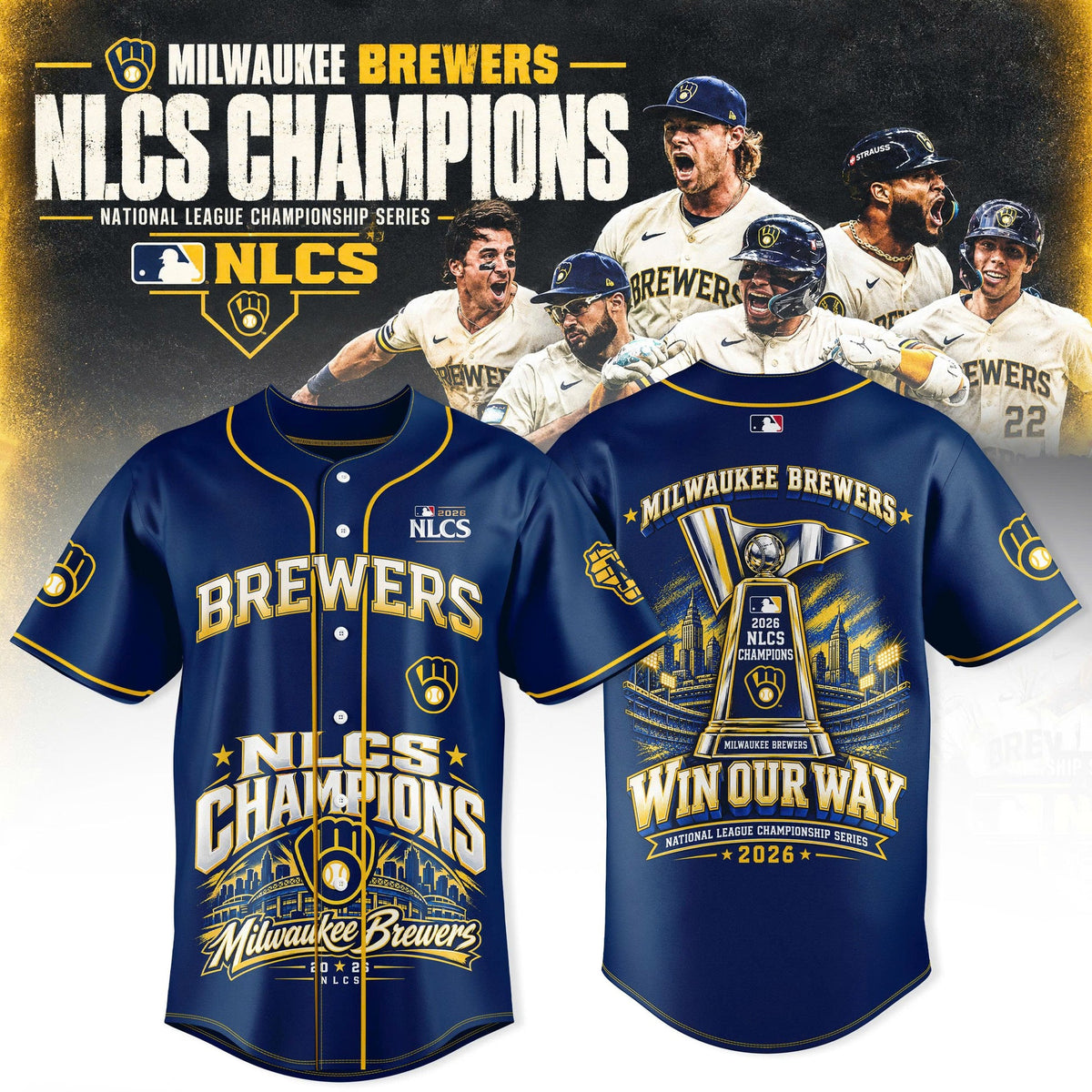 Limited Edition Milwaukee Brewers 2026 National League Champions Jersey