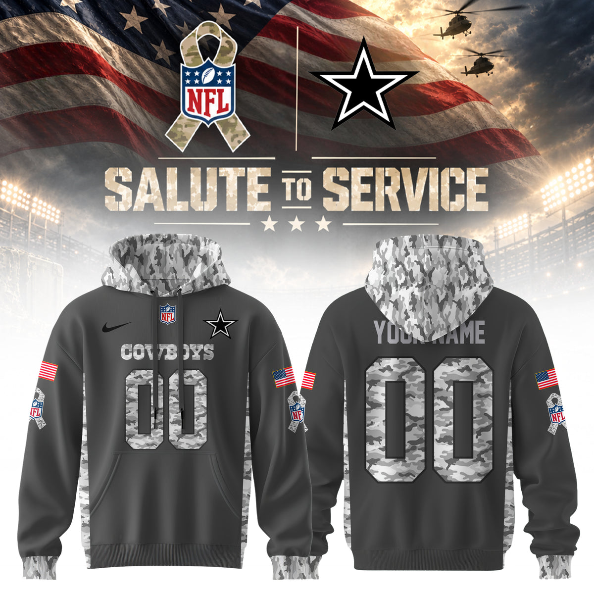 Football x Salute to Service Hoodie – All Teams Edition