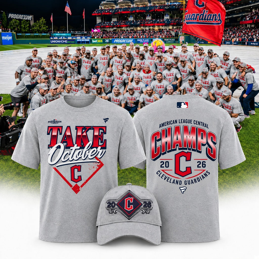 Limited Edition Cleveland Guardians MLB Division Series Champions Distressed Locker Room Take October T-shirt