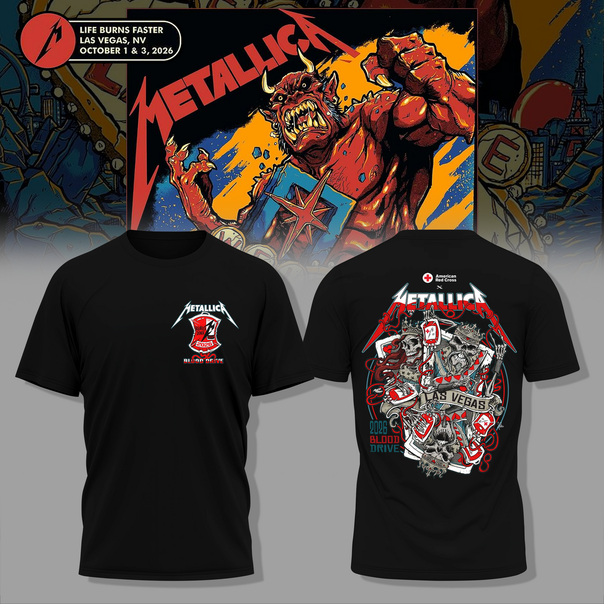 Life Burns Faster, Las Vegas - M72 World Tour T-shirt 7