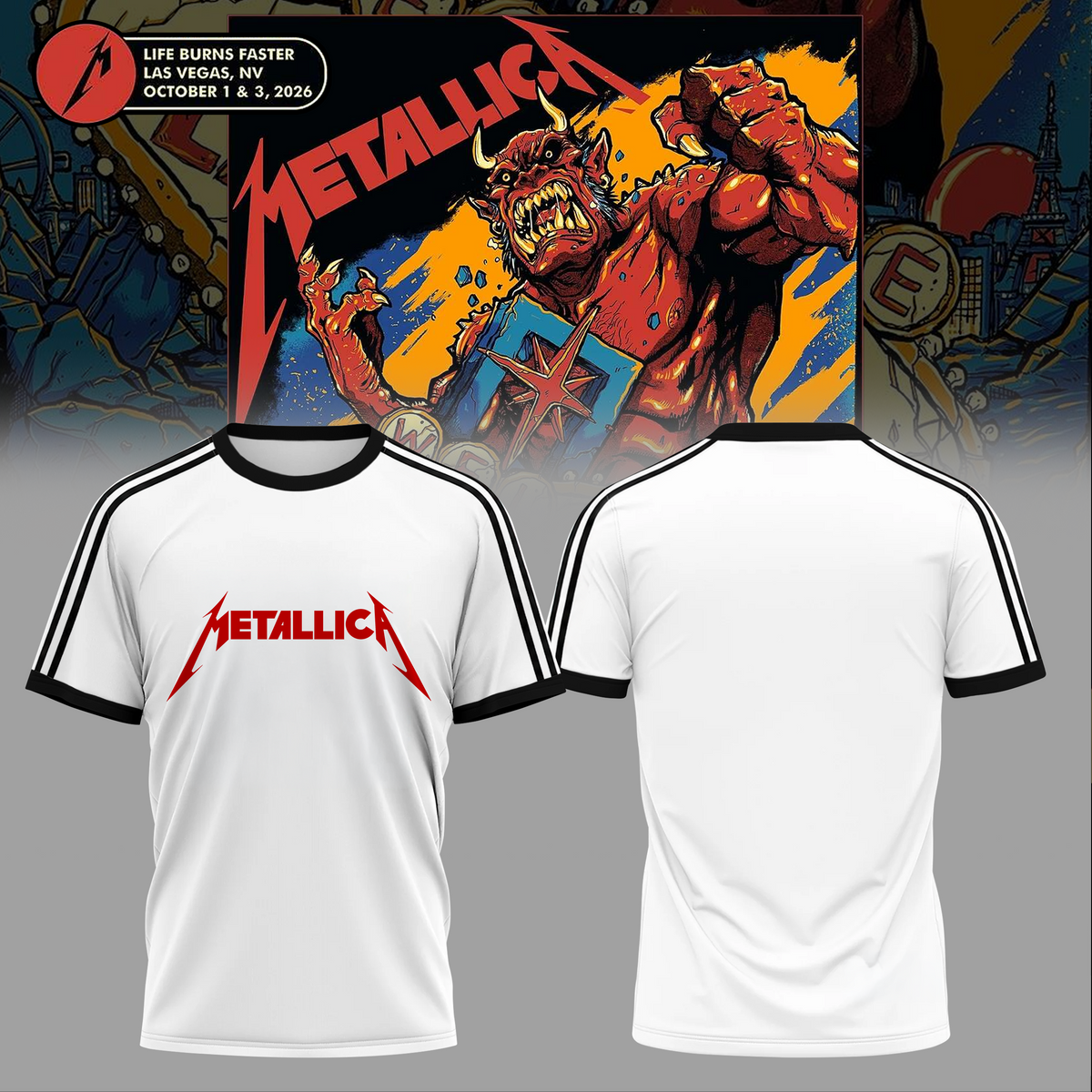Life Burns Faster, Las Vegas - M72 World Tour T-shirt 8