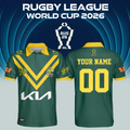 Australian Kangaroos Rugby League World Cup 2026 PoLo (Custom number)