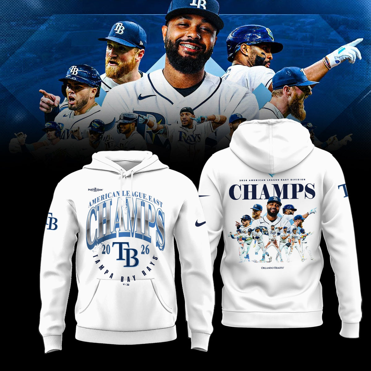Limited Edition Tampa Bay Rays 2026 AL East Division Champions Clinched Hoodie