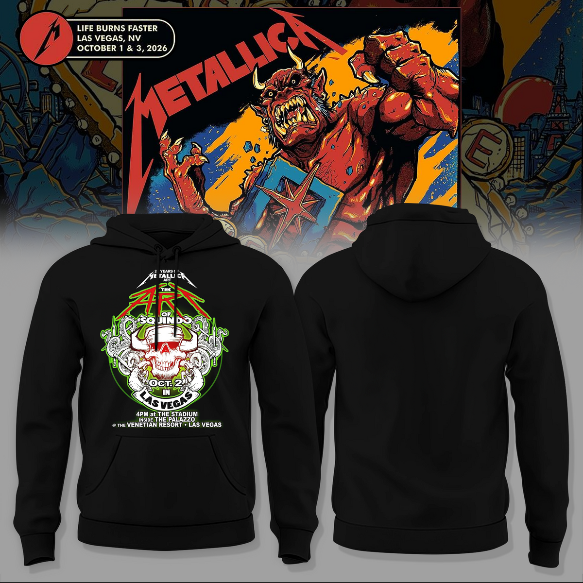 Life Burns Faster, Las Vegas - M72 World Tour Hoodie 6