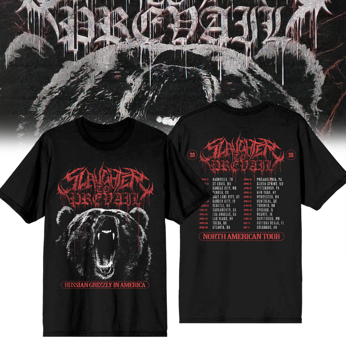 Limited Edition Slaughter to Prevail – American Tour 2026 T Shirt