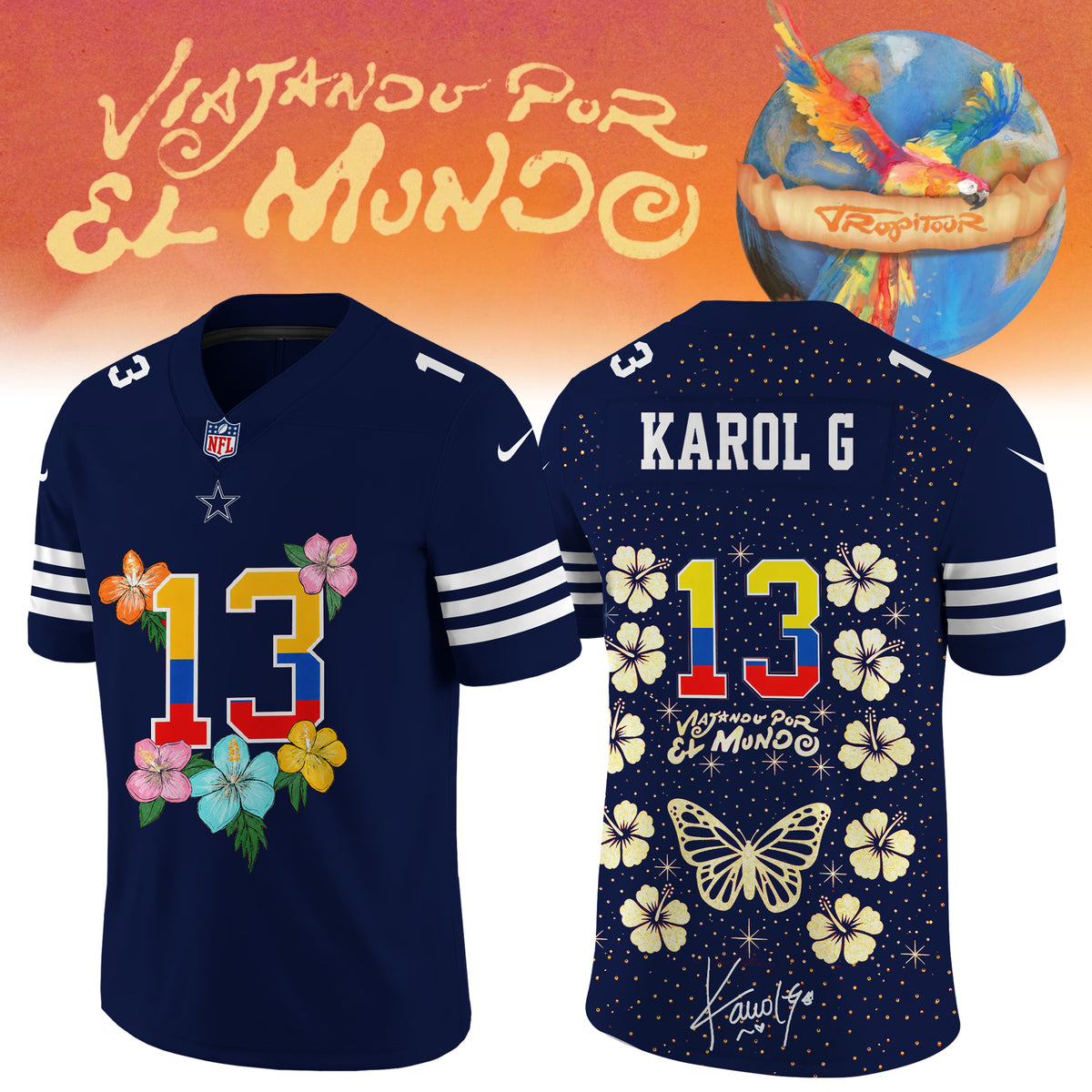 ___Football US Full Team x Karol G – Nos Vamos de Tour. Limited Edition Signature Jersey