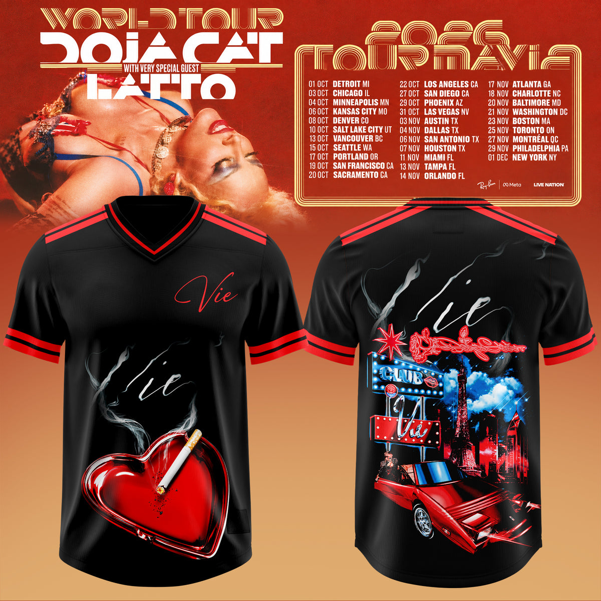 Doja Cat Tournavia World Tour 2026 Football Jersey V1