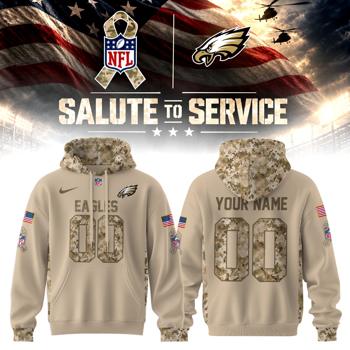 Football x Salute to Service Hoodie – All Teams Edition