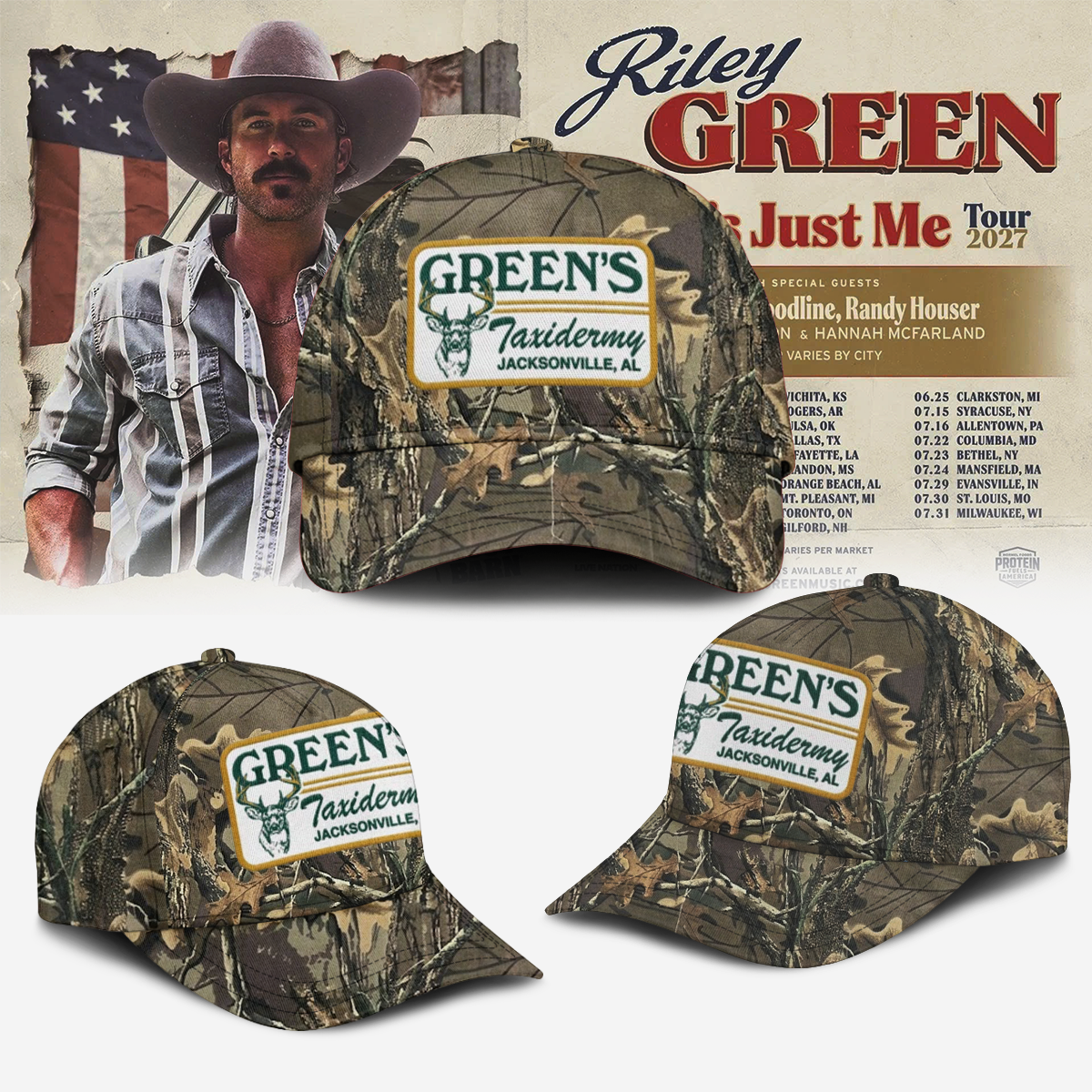 Riley Green That's Just Me Tour signed TShirt