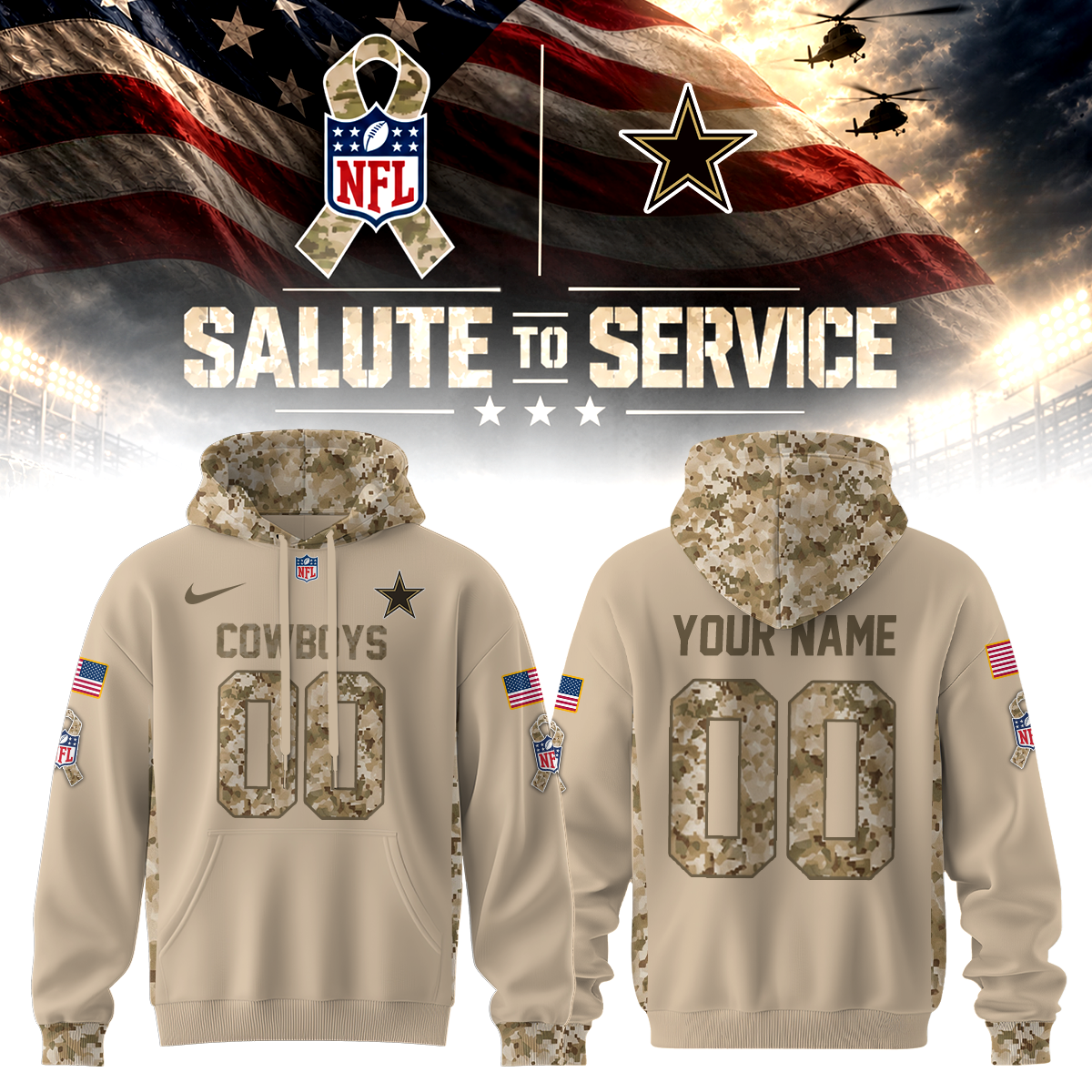 Football x Salute to Service Hoodie – All Teams Edition