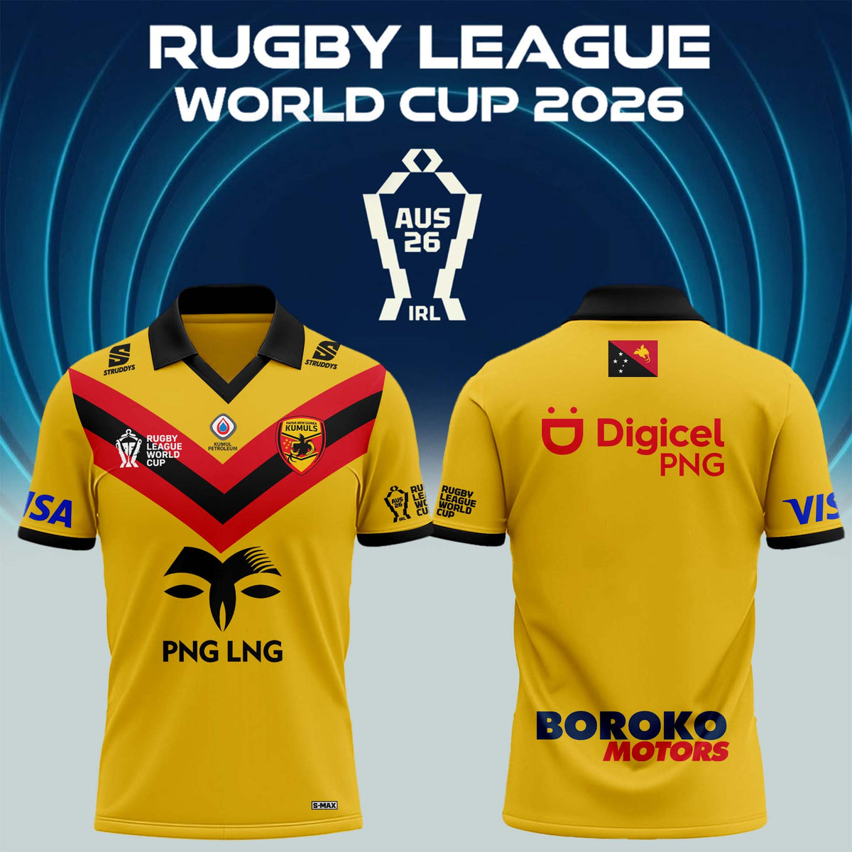_Papua New Guinea Rugby League World Cup 2026 Home Jersey