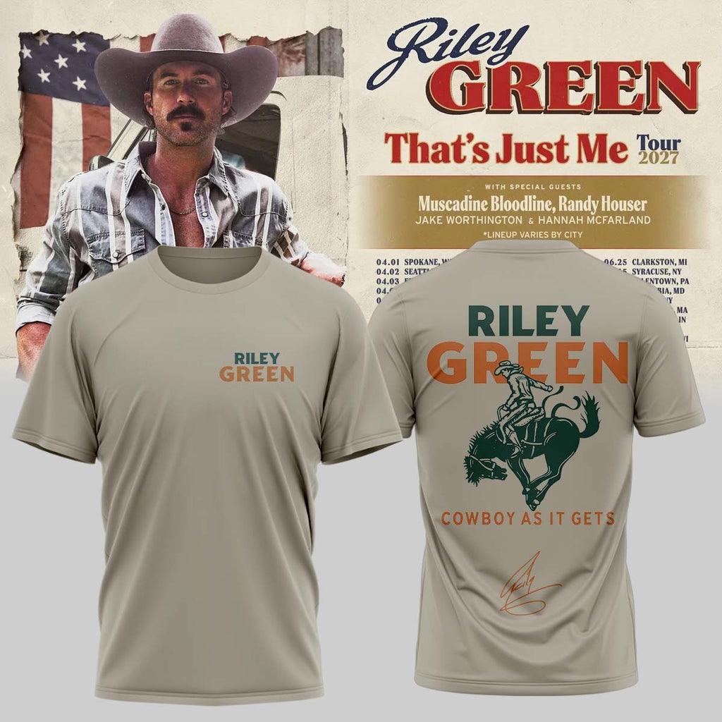 Riley Green That's Just Me Tour signed TShirt