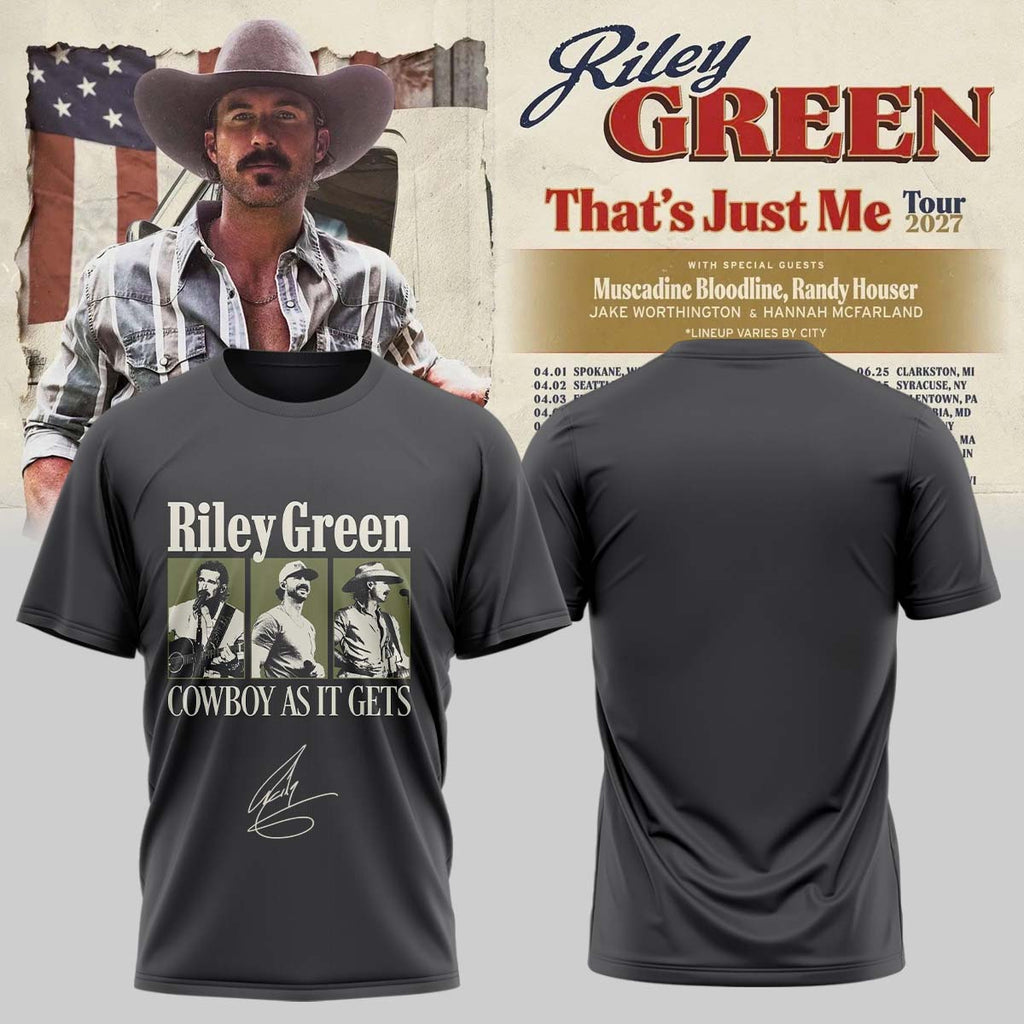 Riley Green That's Just Me Tour signed TShirt