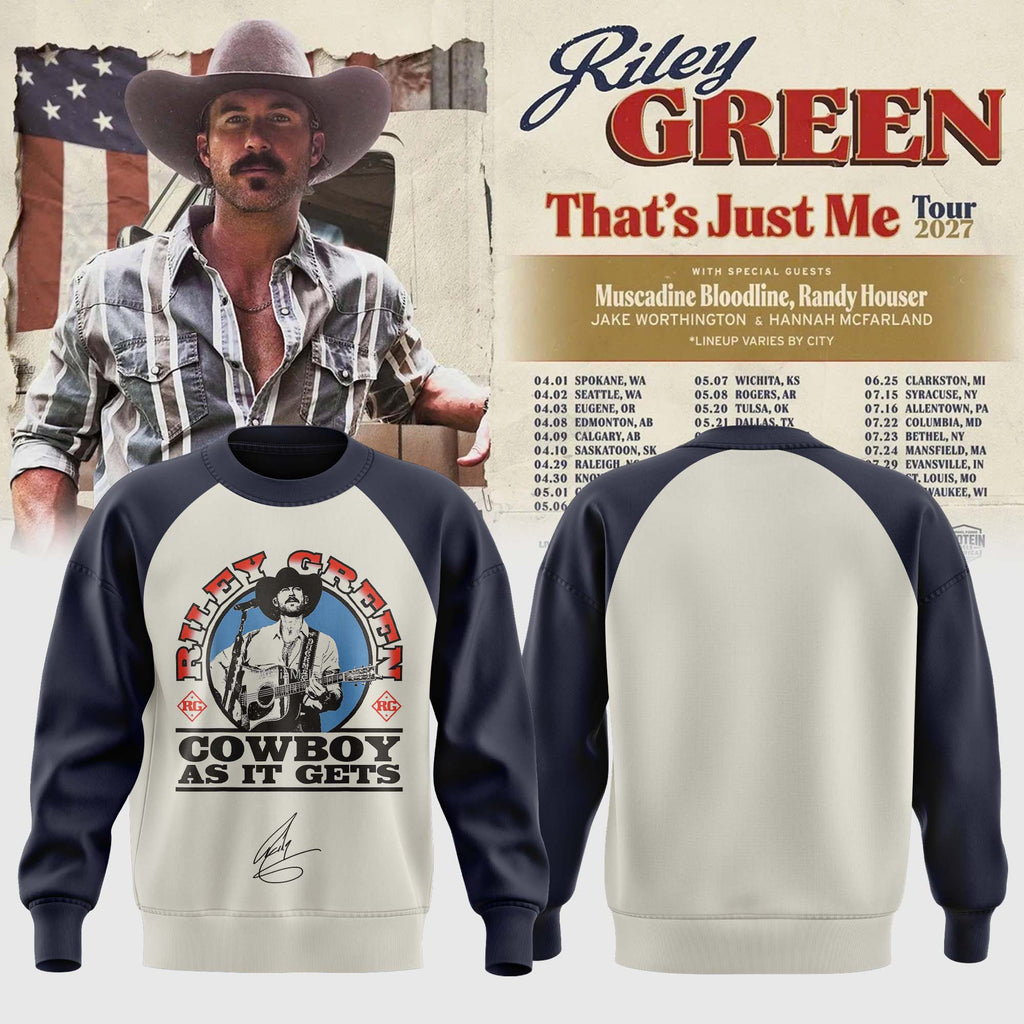 Riley Green That's Just Me Tour signed Sweatshirt