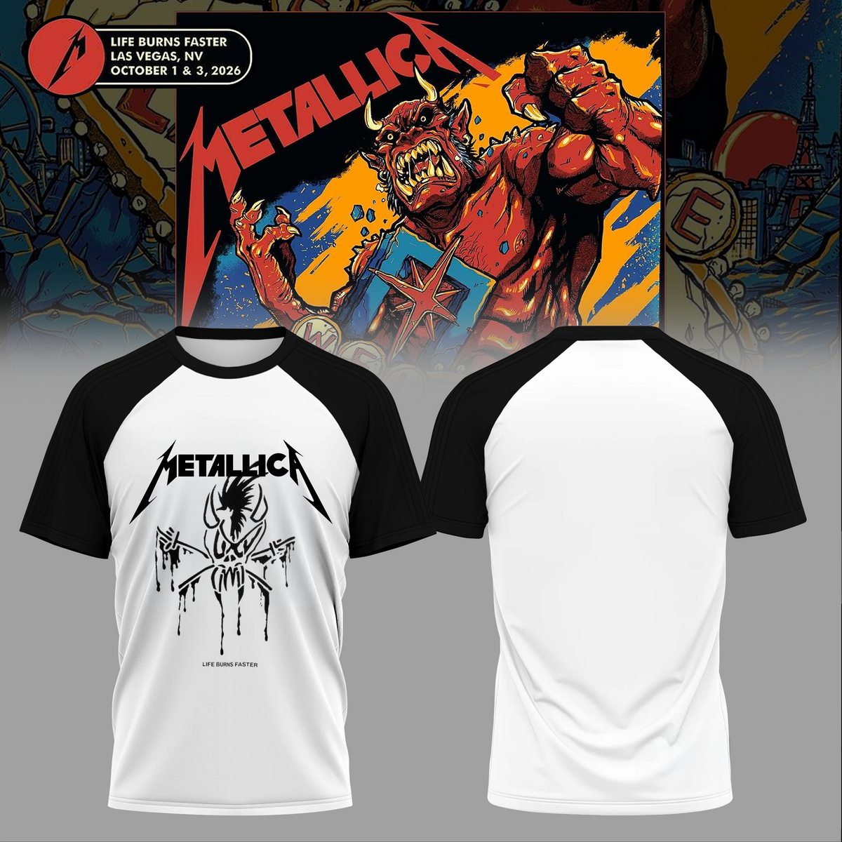 Life Burns Faster, Las Vegas - M72 World Tour T-shirt 11