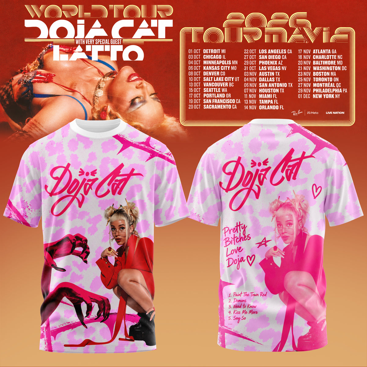 Doja Cat Tournavia World Tour 2026 T-Shirt V7