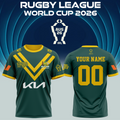 _Australian Kangaroos Rugby League World Cup 2026 Home Jersey (Custom number)