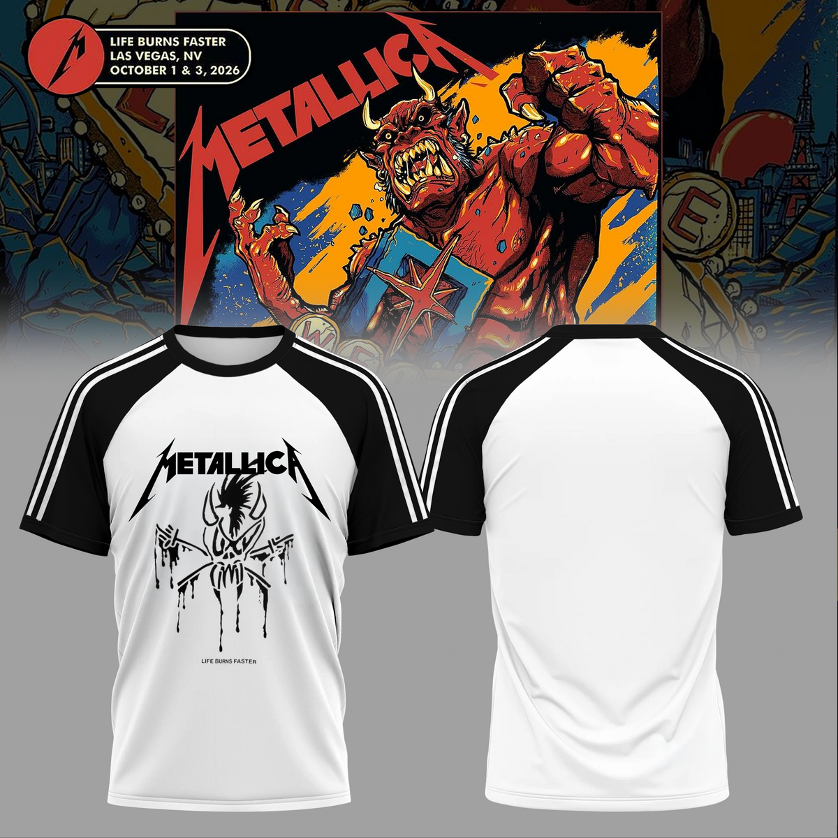 Life Burns Faster, Las Vegas - M72 World Tour T-shirt 12
