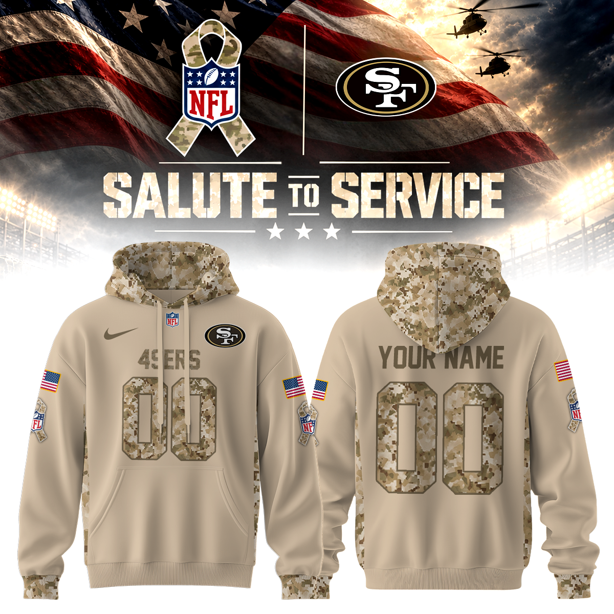 Football x Salute to Service Hoodie – All Teams Edition