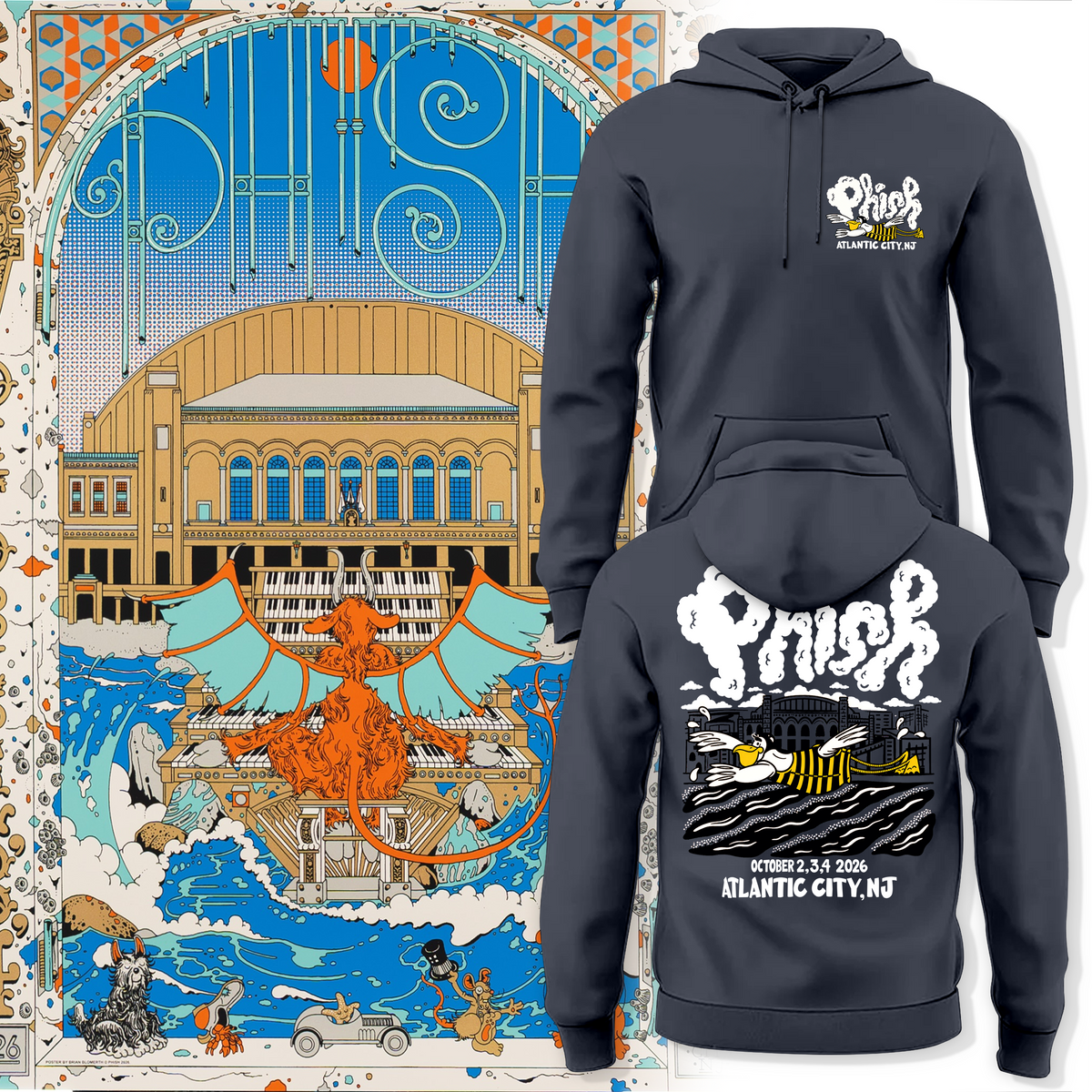 Phish Fall Tour 2026, Atlantic City Hoodie