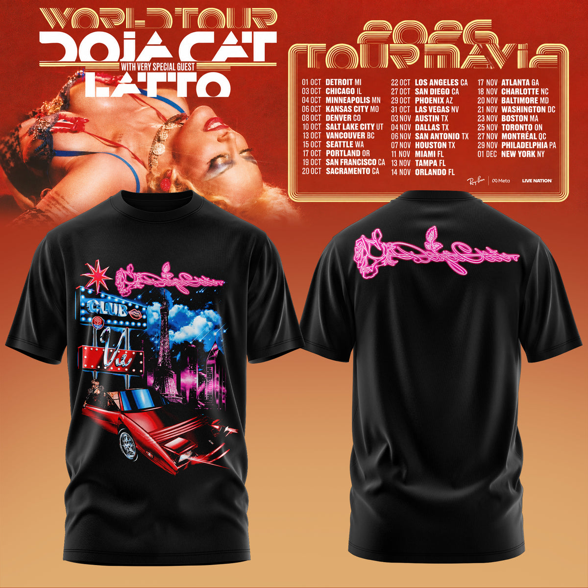 Doja Cat Tournavia World Tour 2026 T-Shirt V3
