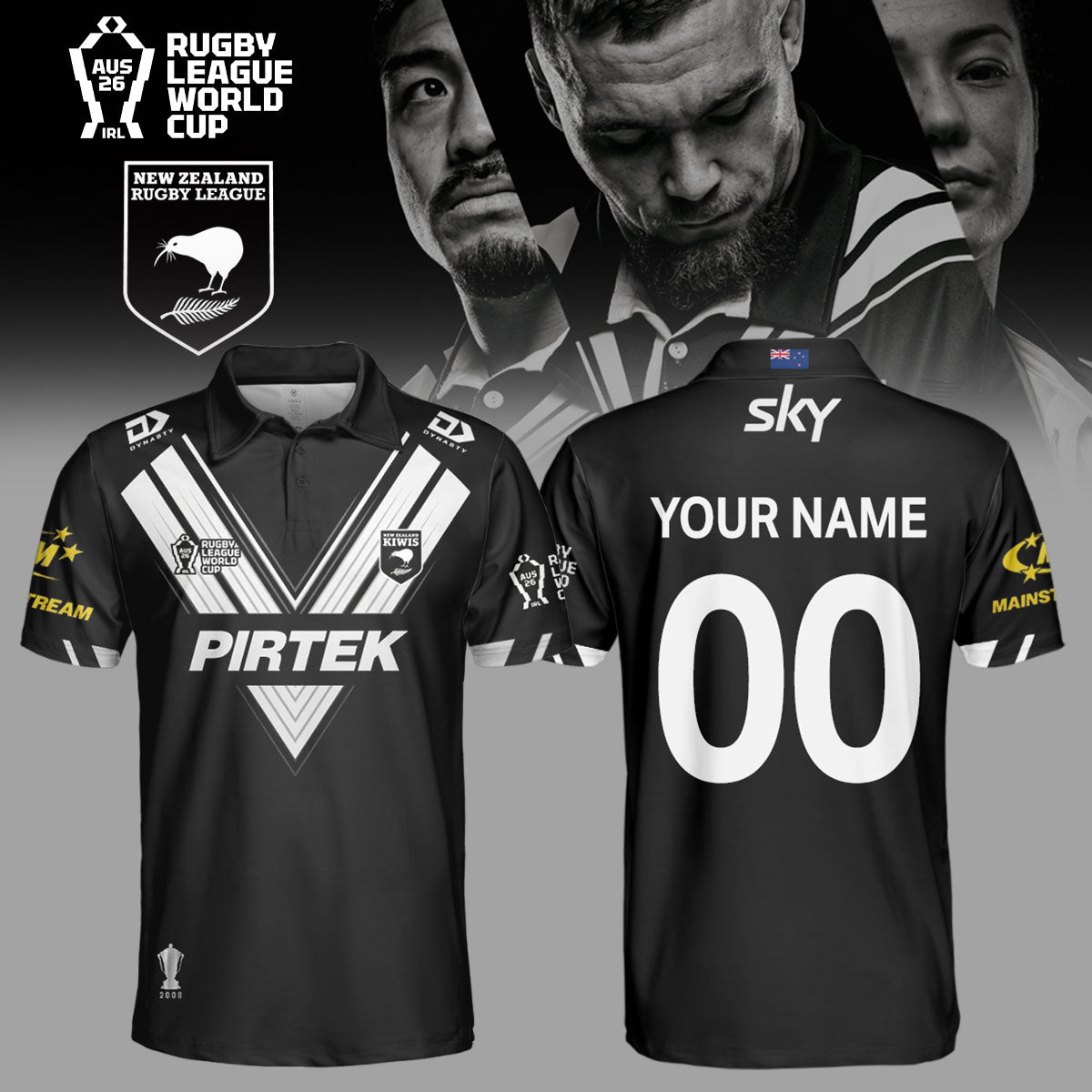 New Zealand Kiwis Polo 2026 ( Custom Name & Custom Number )