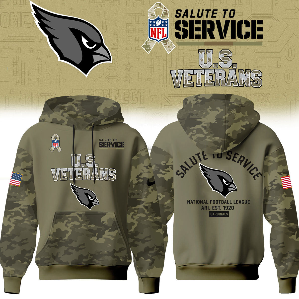 All Team NFL Thank You For Your Service U.S VETERANS – Hoodie