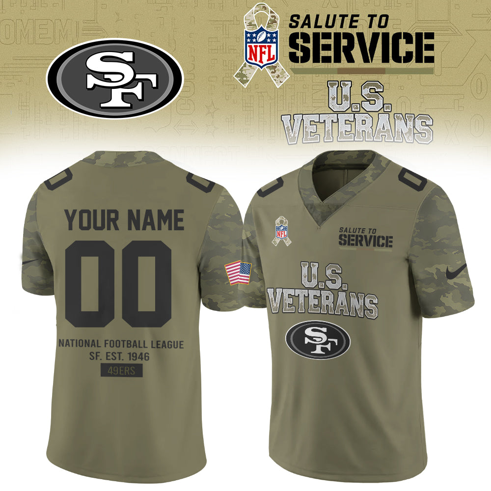 ..NFL 2026 Thank You For Your Service U.S VETERANS - Jersey (Custom Name &amp; Number)
