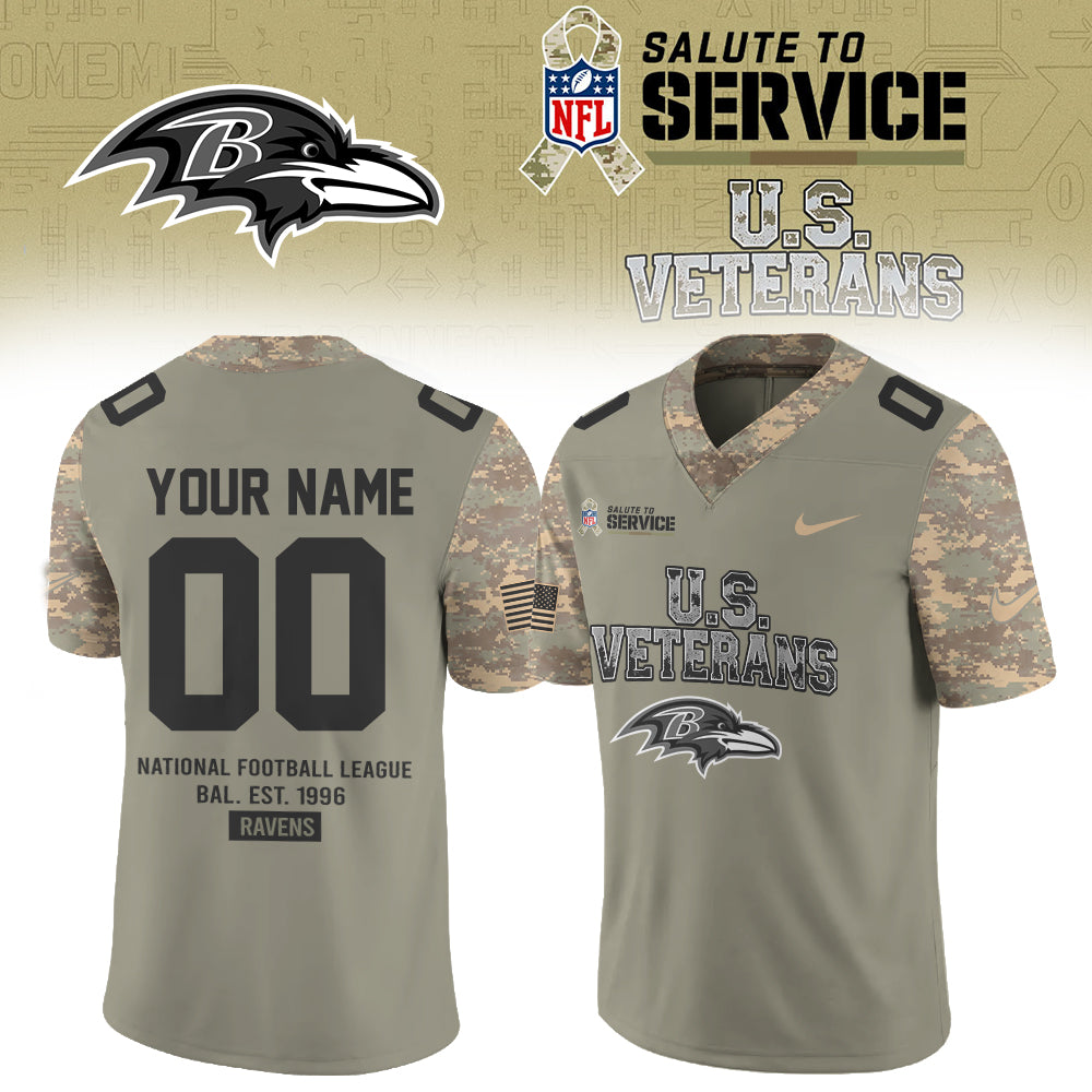 ..NFL 2026 Thank You For Your Service U.S VETERANS - Jersey (Custom Name &amp; Number)